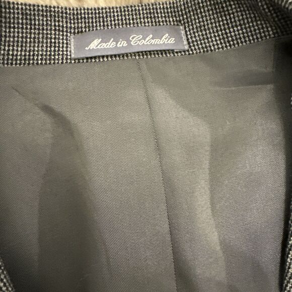 Oscar De La Renta 46R Grey 100% Wool Tweed 2Btn Blazer Jacket Sport Coat EUC - Picture 5 of 10